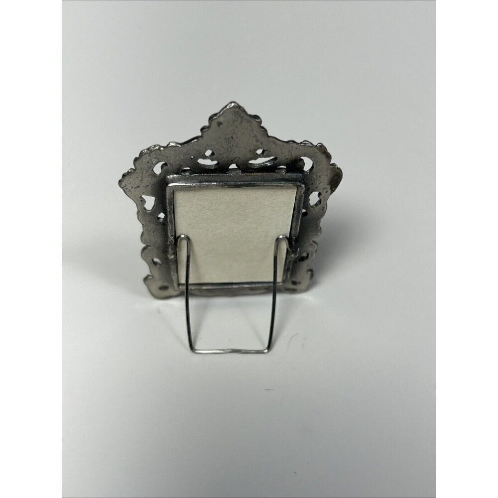 Miniature Mini Silver Tone Picture Frame From Gift craft - Picture 4 of 6